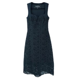 𝙍𝘼𝙍𝙀! GIULIETTA SPRING 2013 Collection Black Marine Life Eyelet Midi Dress